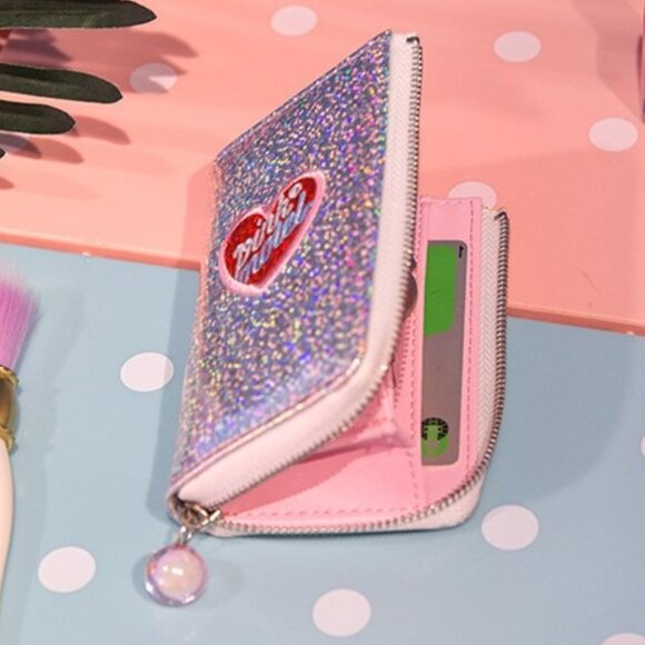 Bentoy Key Wallet Holographic Silver "Pink Motel" - Picture 3 of 4